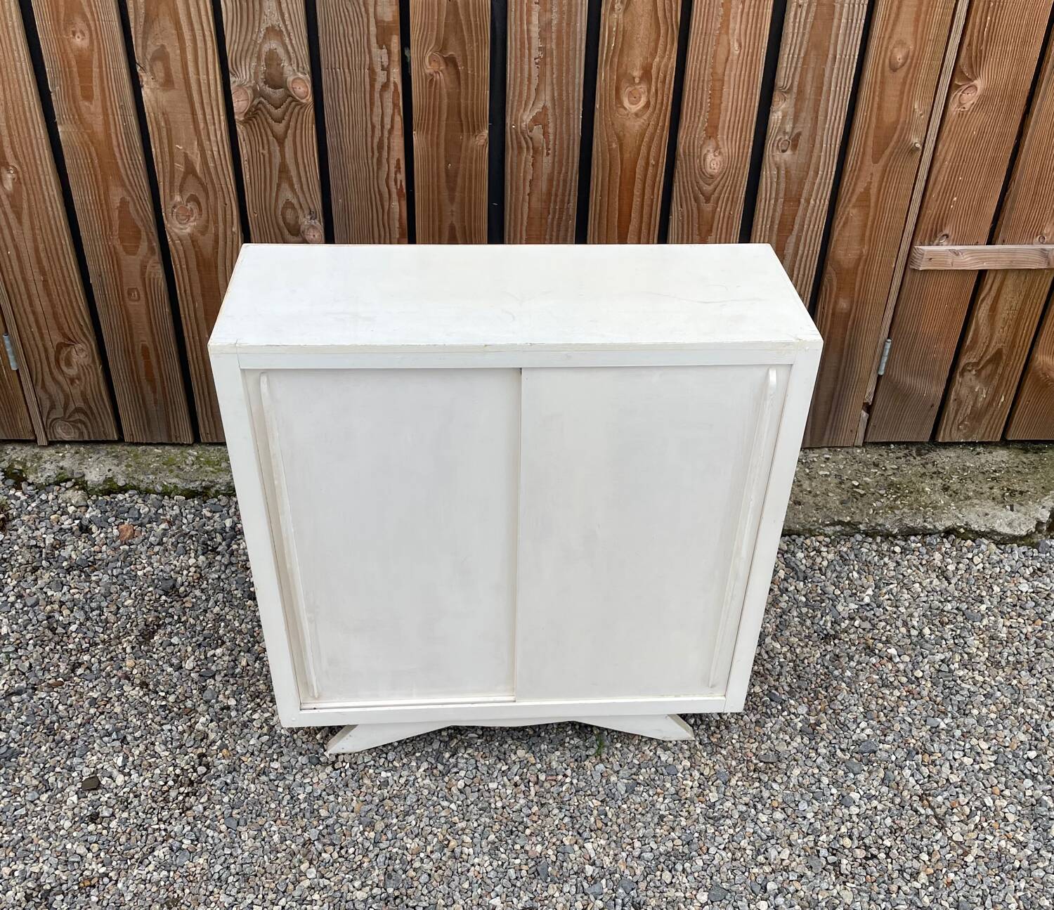 Vintage sideboard with sliding doors