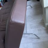 Cinna Mourgue Pascal 3-seater brown leather sofa