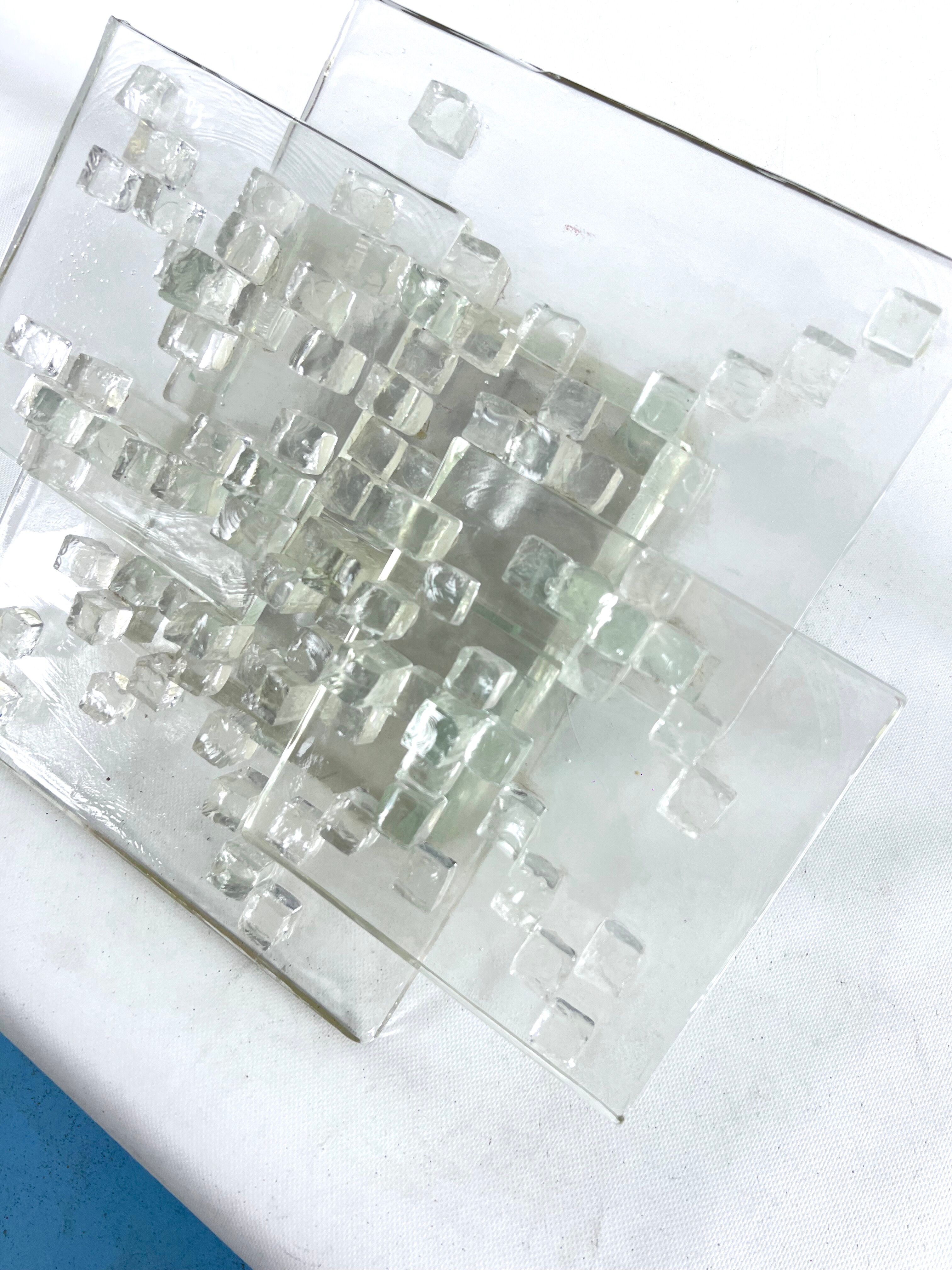 Mid-Century Clear Murano Glass wall light by Albano Poli for Poliarte. Italy 1970s