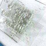 Mid-Century Clear Murano Glass wall light by Albano Poli for Poliarte. Italy 1970s