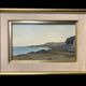 Perron charles, oil on cardboard seascape signed 20th century