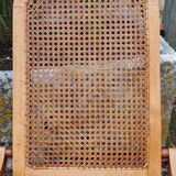 Cane folding armchair in solid wood
