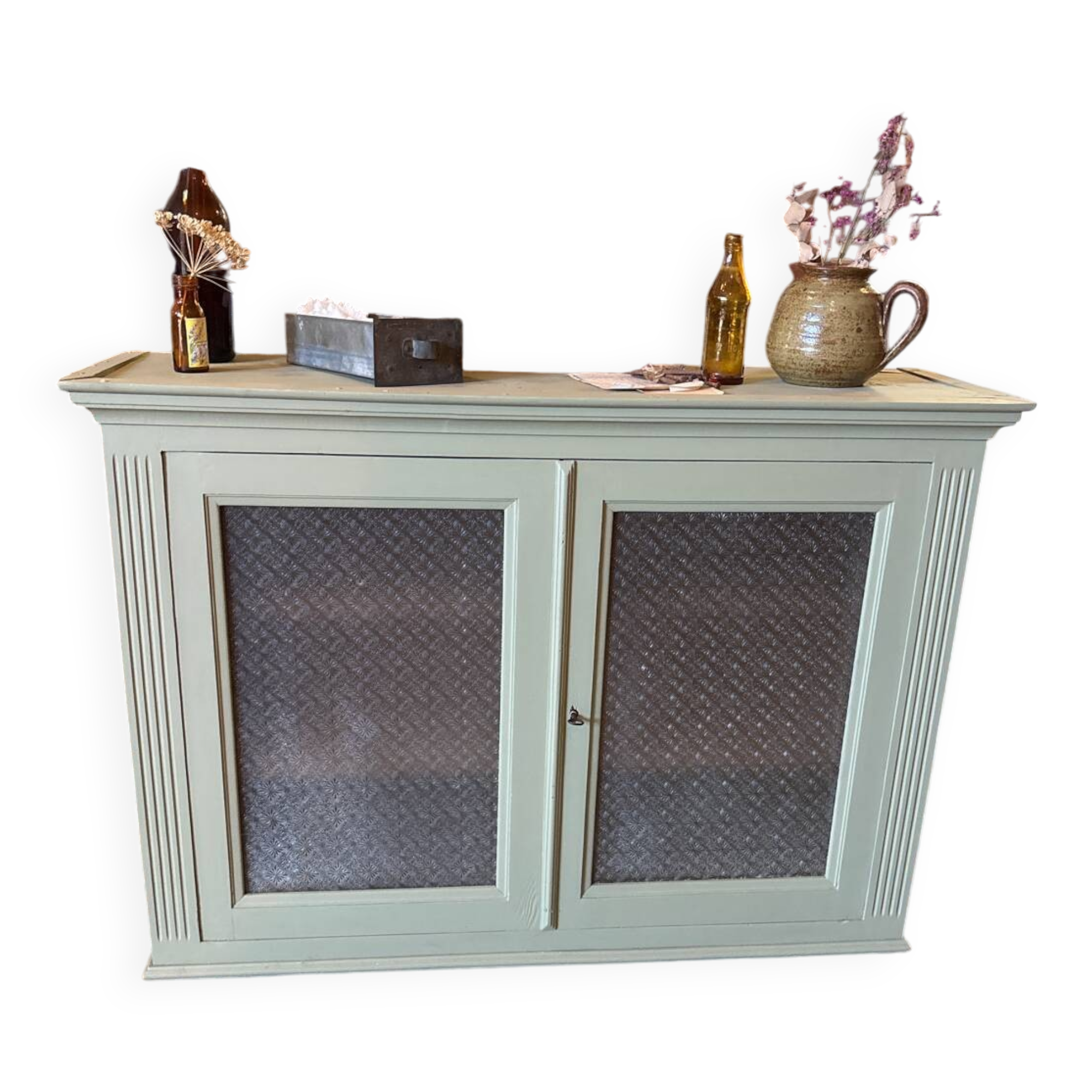 Khaki glass sideboard