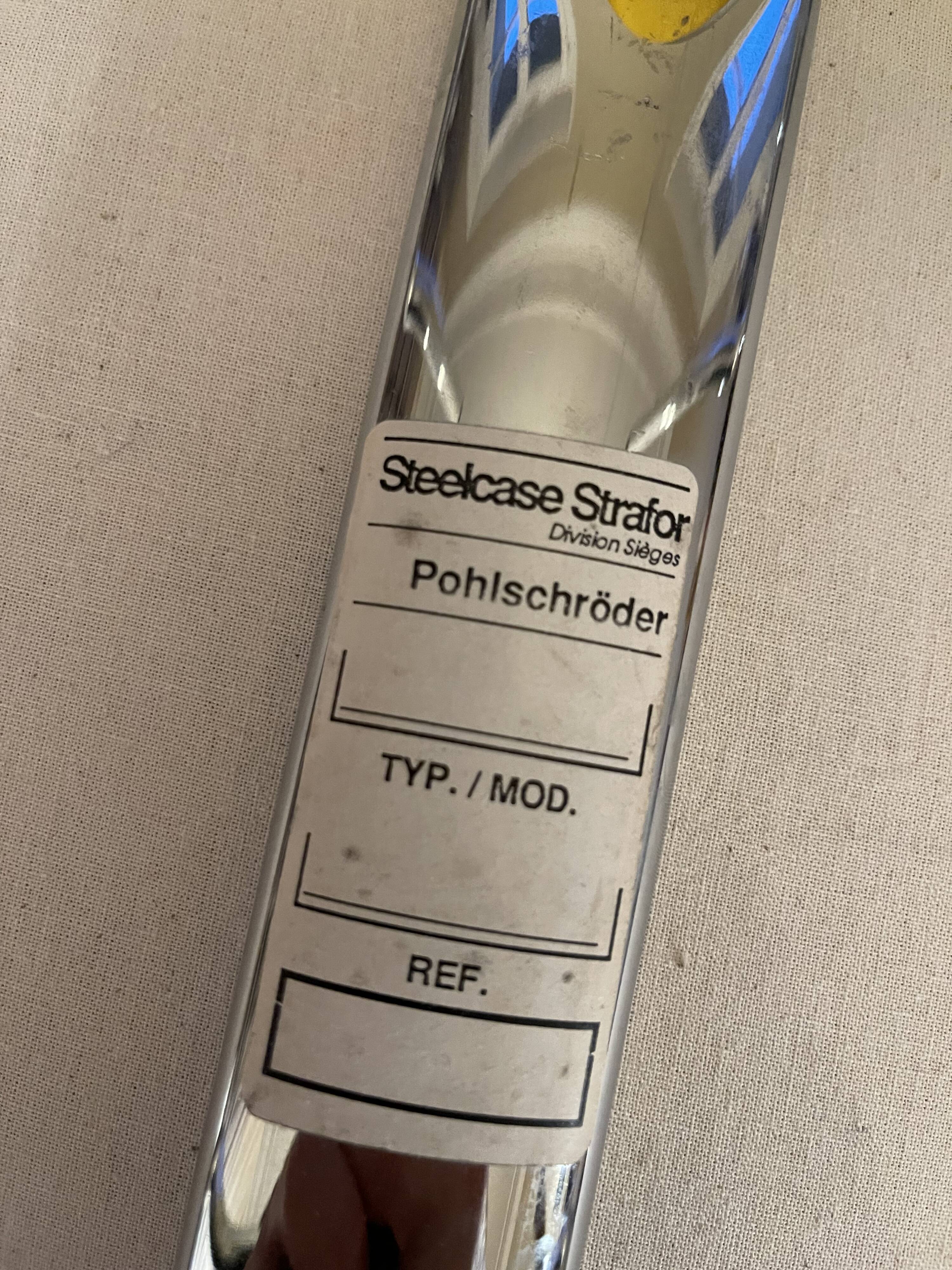 Set of 4 chairs pierre paulin steelcase strafor