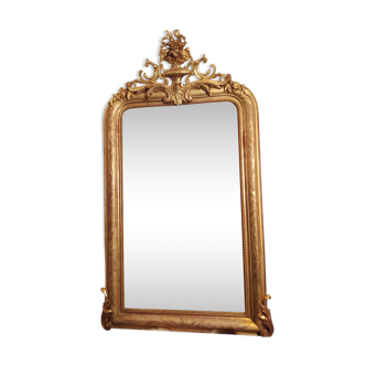Golden ancient mirror with gold - 140x80cm