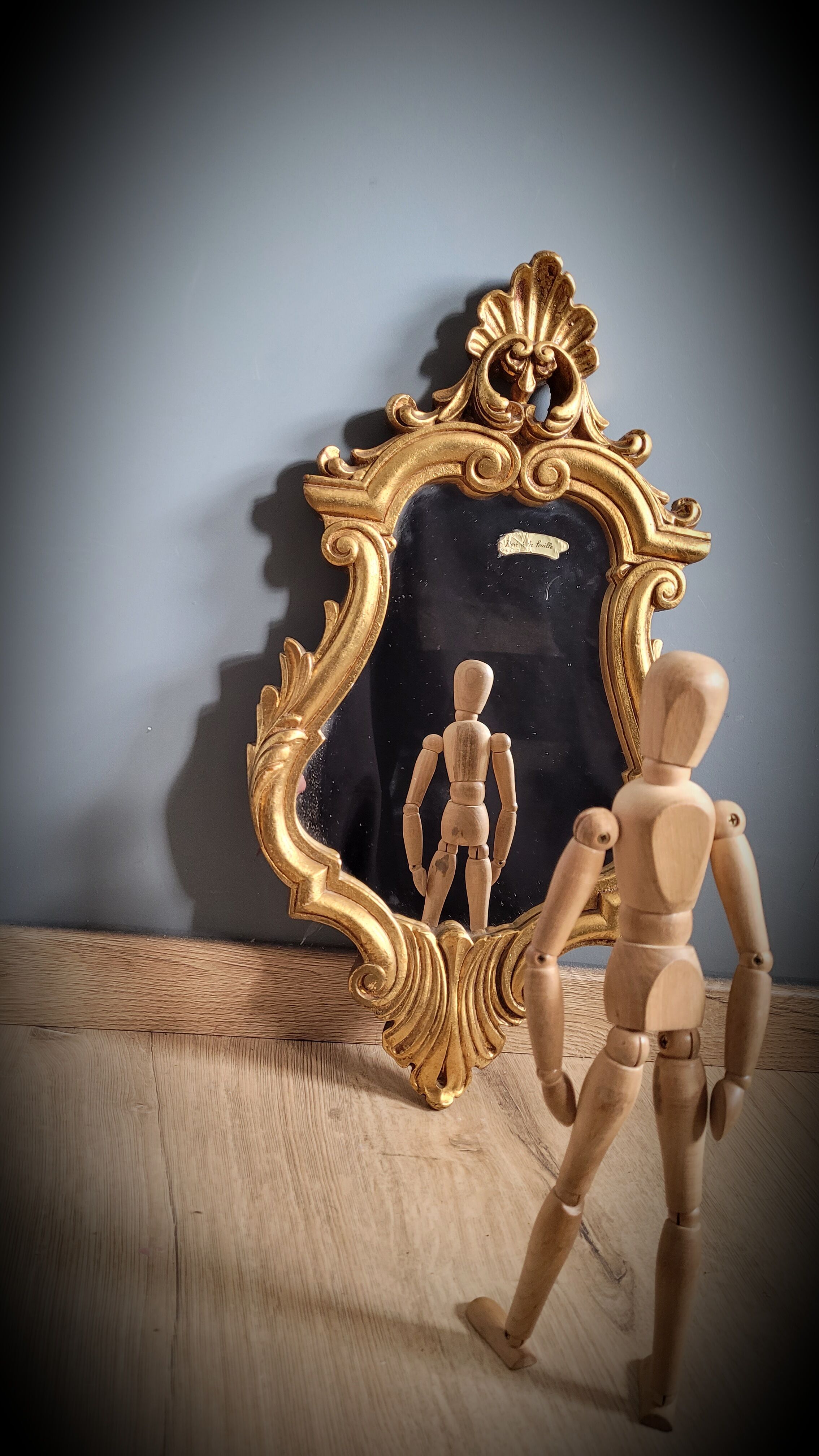 Mirror 48x28 gilded with leaf