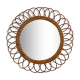 Mirror rattan 46cm diameter