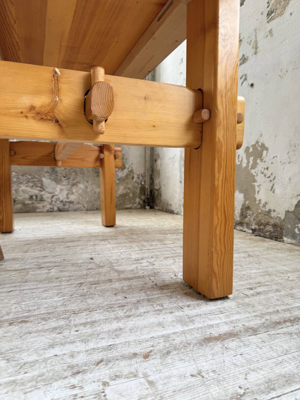 Farmhouse table, mountain furniture from the 50s