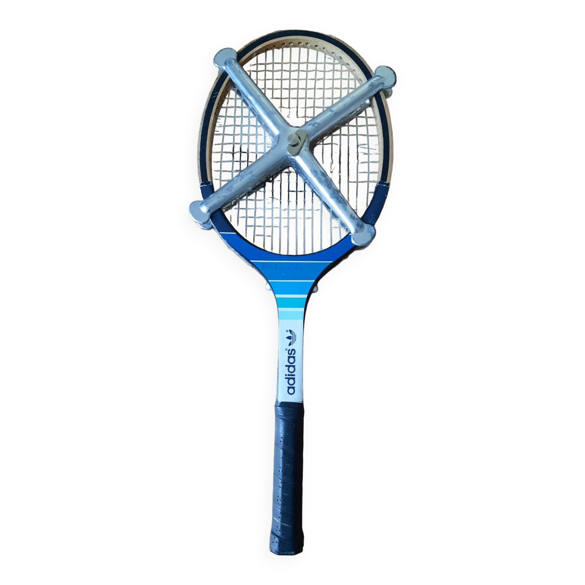 Vintage Adidas Kid Wooden Racket with Aluminum Press