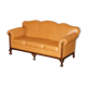Restored three-seater leather canapé in late Victorian style.