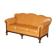 Restored three-seater leather canapé in late Victorian style.