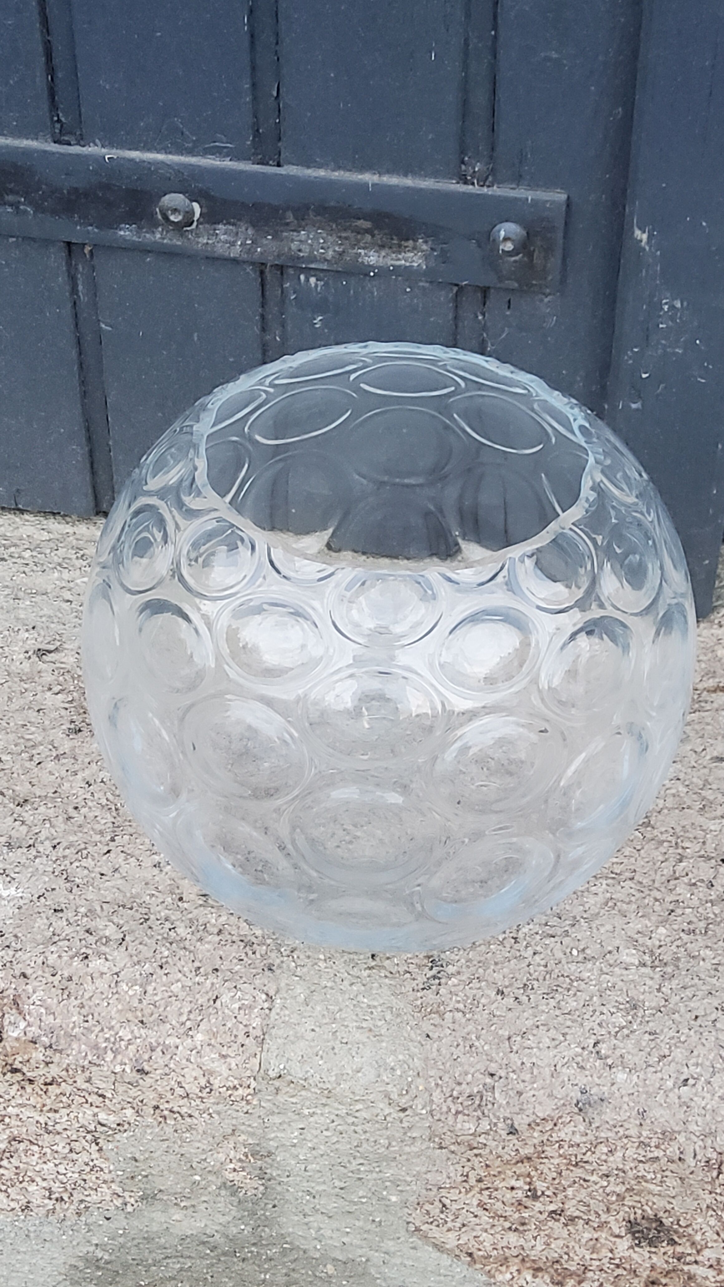 Pair of glass ball vases from the 70