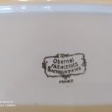 Ancien plat à poisson en faïence Obernai Sarreguemines