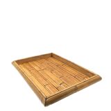 Plateau en bambou, Italie années 1970