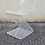 Plexiglas chair zigzag 1970