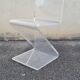 Chaise en plexiglas zigzag 1970