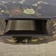 Vintage Chinese sideboard / lacquer cabinet (black / birds) Bohemian