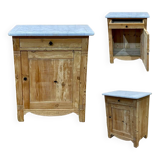 English jam cup in fir with marble top from the early 20th century