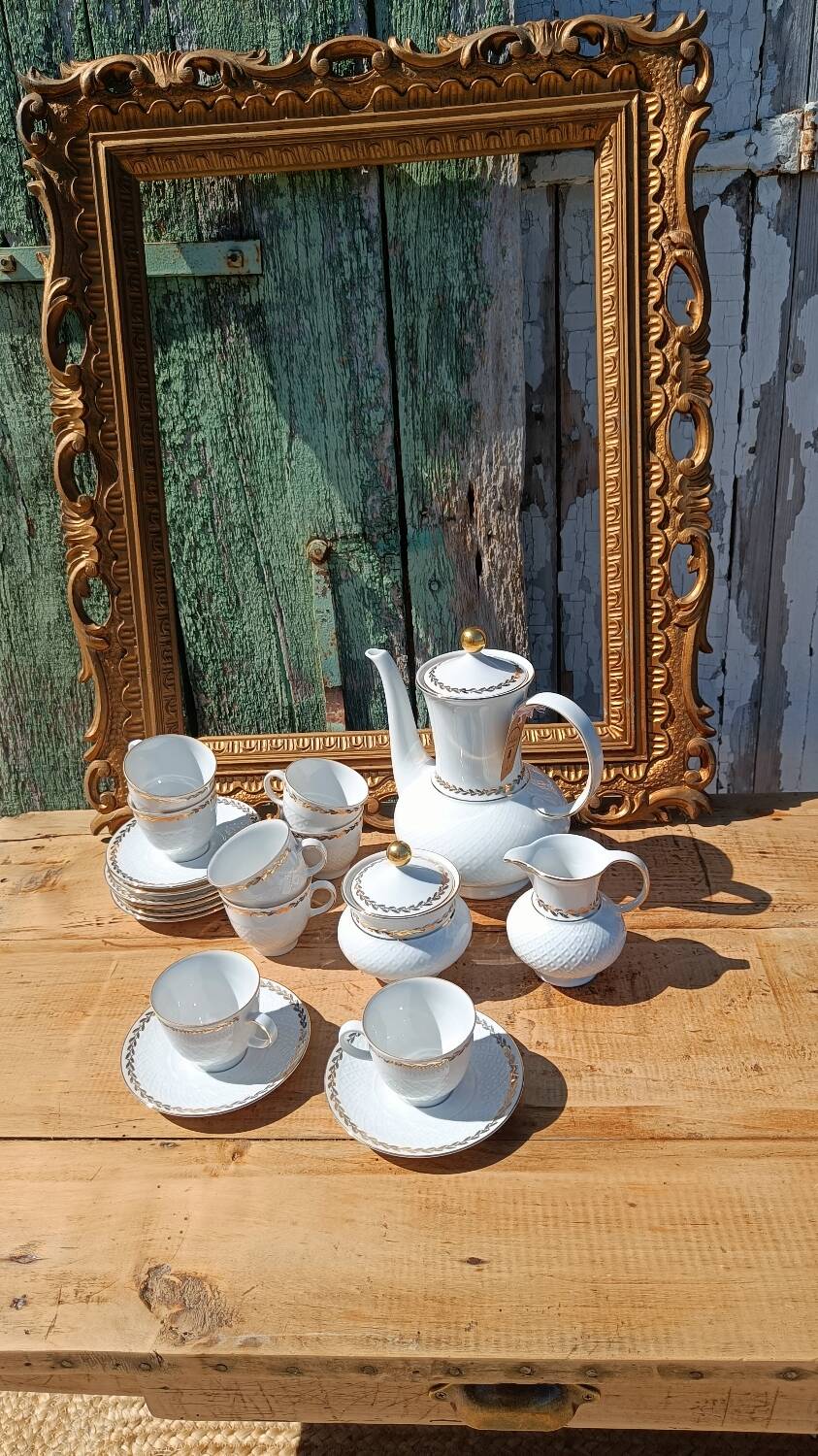 Vintage coffee service in porcelain Seltmann Weiden Bavaria –