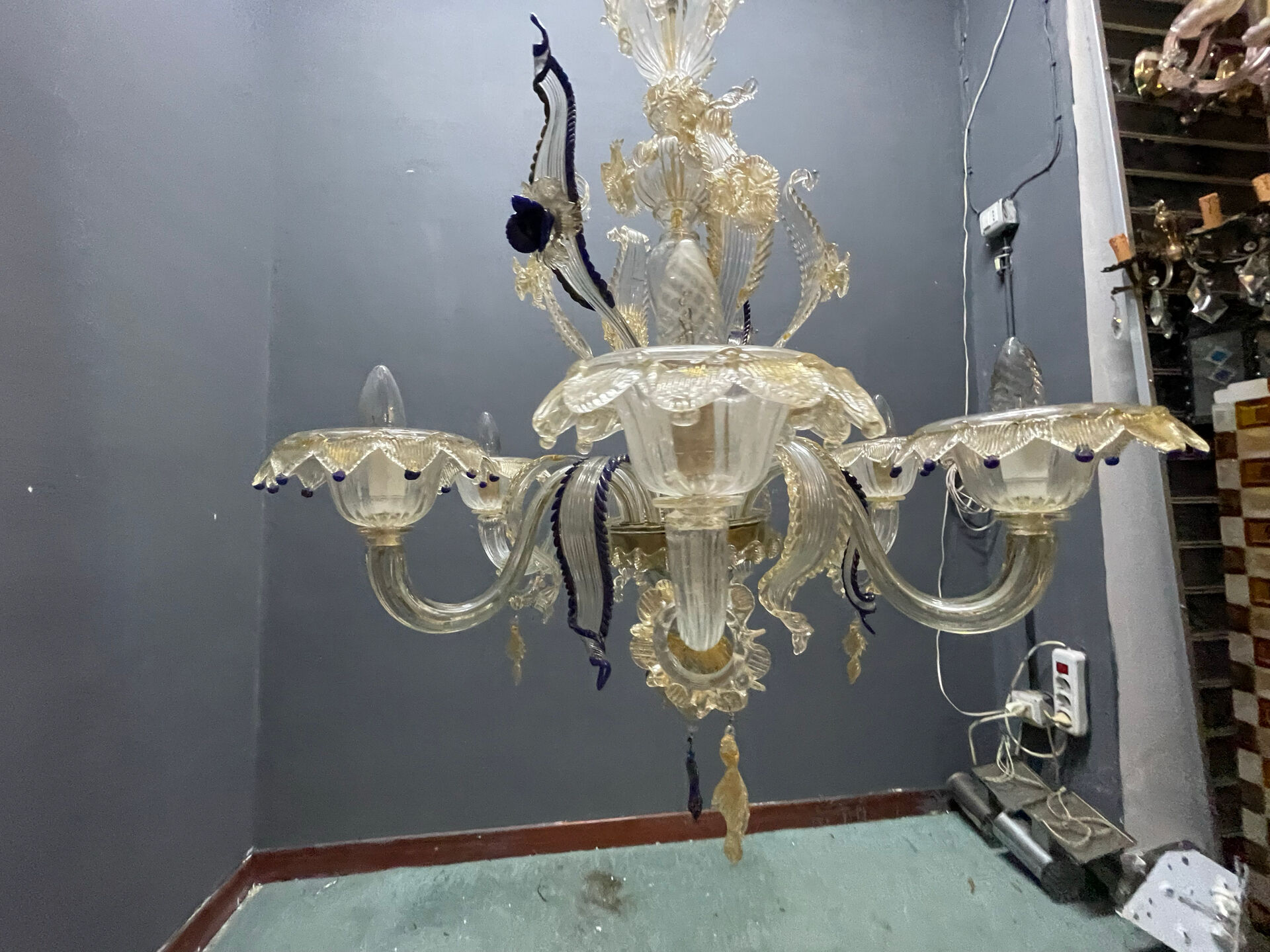 Venetian Murano Glass Chandelier 1960’s 