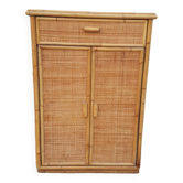 Buffet en rotin vintage