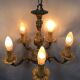 Chandelier 5 lights in bronze