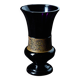 Antique vase signed Moser Karlsbad – Amethyst glass & Art Deco gold frieze