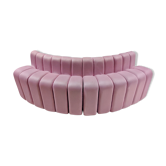 Extra sofa in pink net fabric