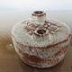 Pique flowers 60s 70s signed ceramic vase