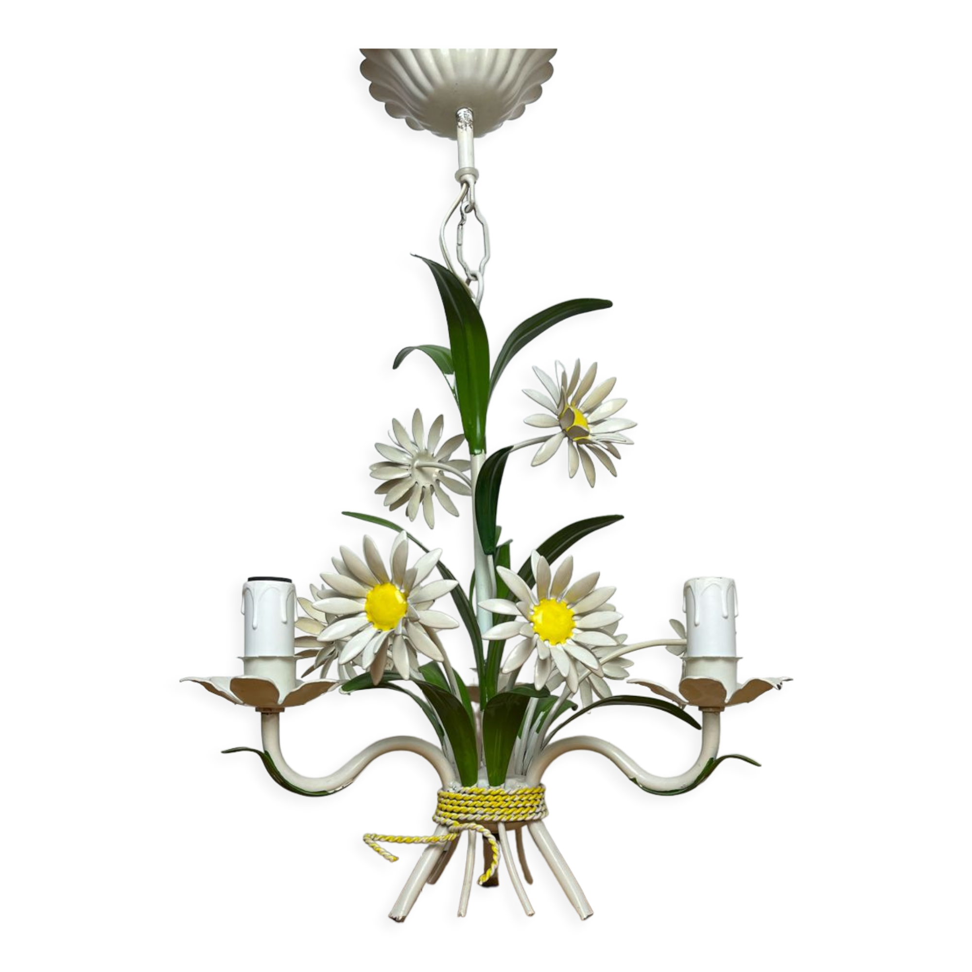 Lustre italien marguerites années 70