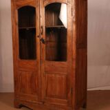 Ancienne vitrine bibliothèque art déco en teck birman