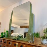 Miroir art déco vert