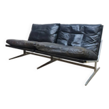 Vintage 2-seater leather sofa BO-583 1960s
