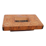 Table basse en loupe d'orme Alveo Willy Rizzo vintage