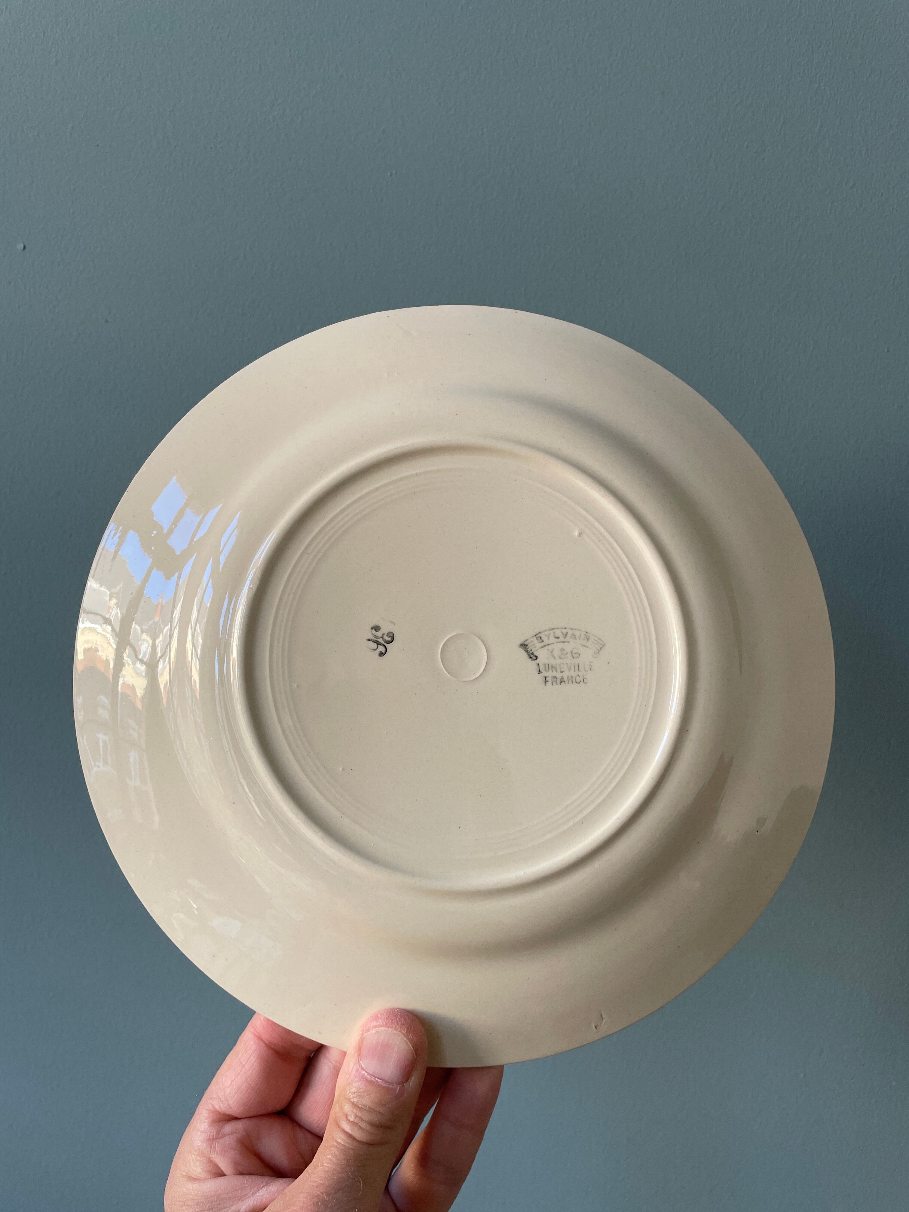Set of 10 flat plates K&G Lunéville, model Sylvain