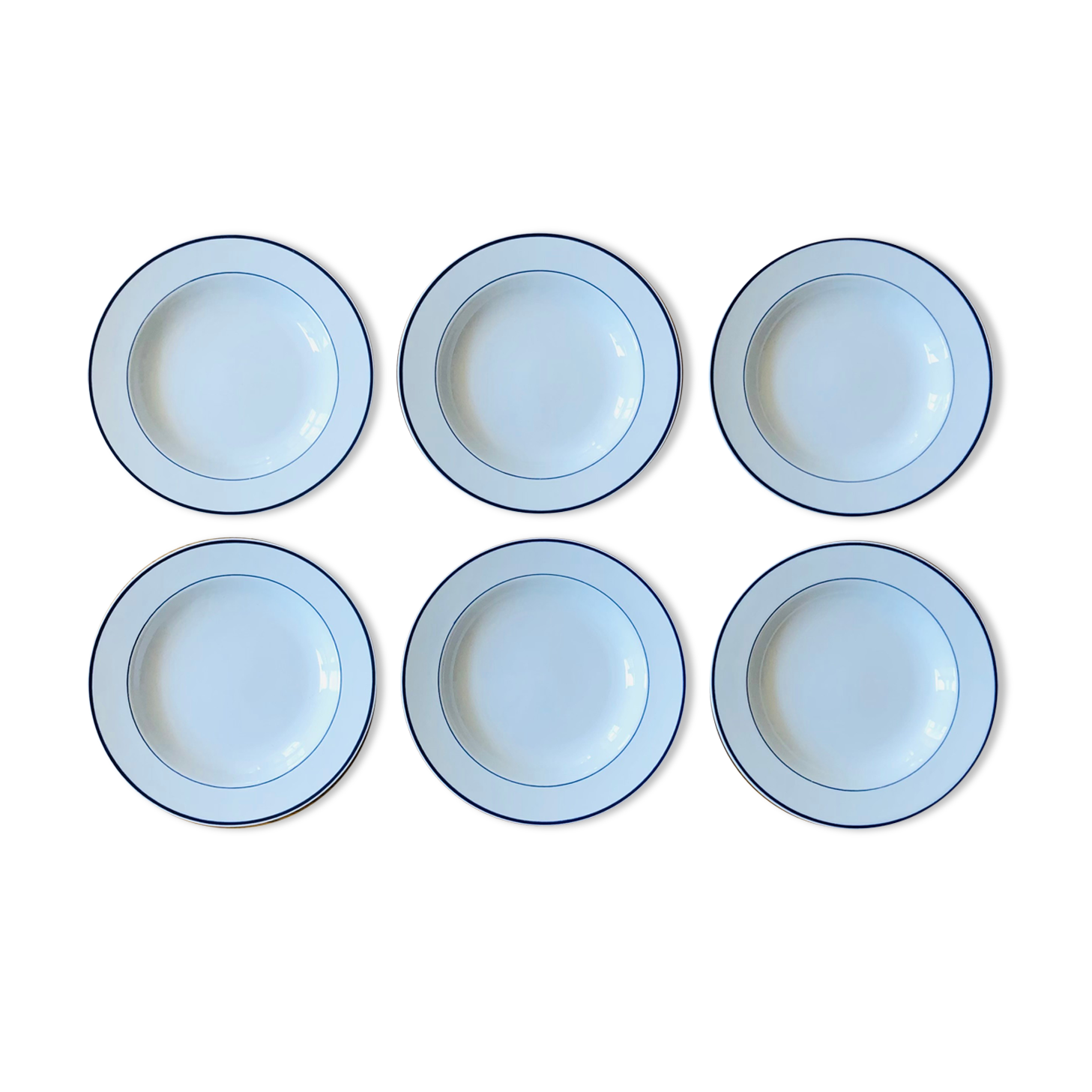 Hollow plates in Italian porcelain Tognana