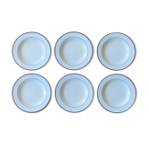 Assiettes creuses en porcelaine italienne tognana