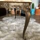 Table basse marbre et or
