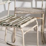 Antique white outdoor chairs (circa 1920). Set of 4