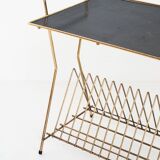 Vintage vinyl record table or magazine rack. France, 1950s