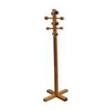 Free-standing coat rack in solid pine, Les Arcs, 1970s