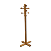 Free-standing coat rack in solid pine, Les Arcs, 1970s