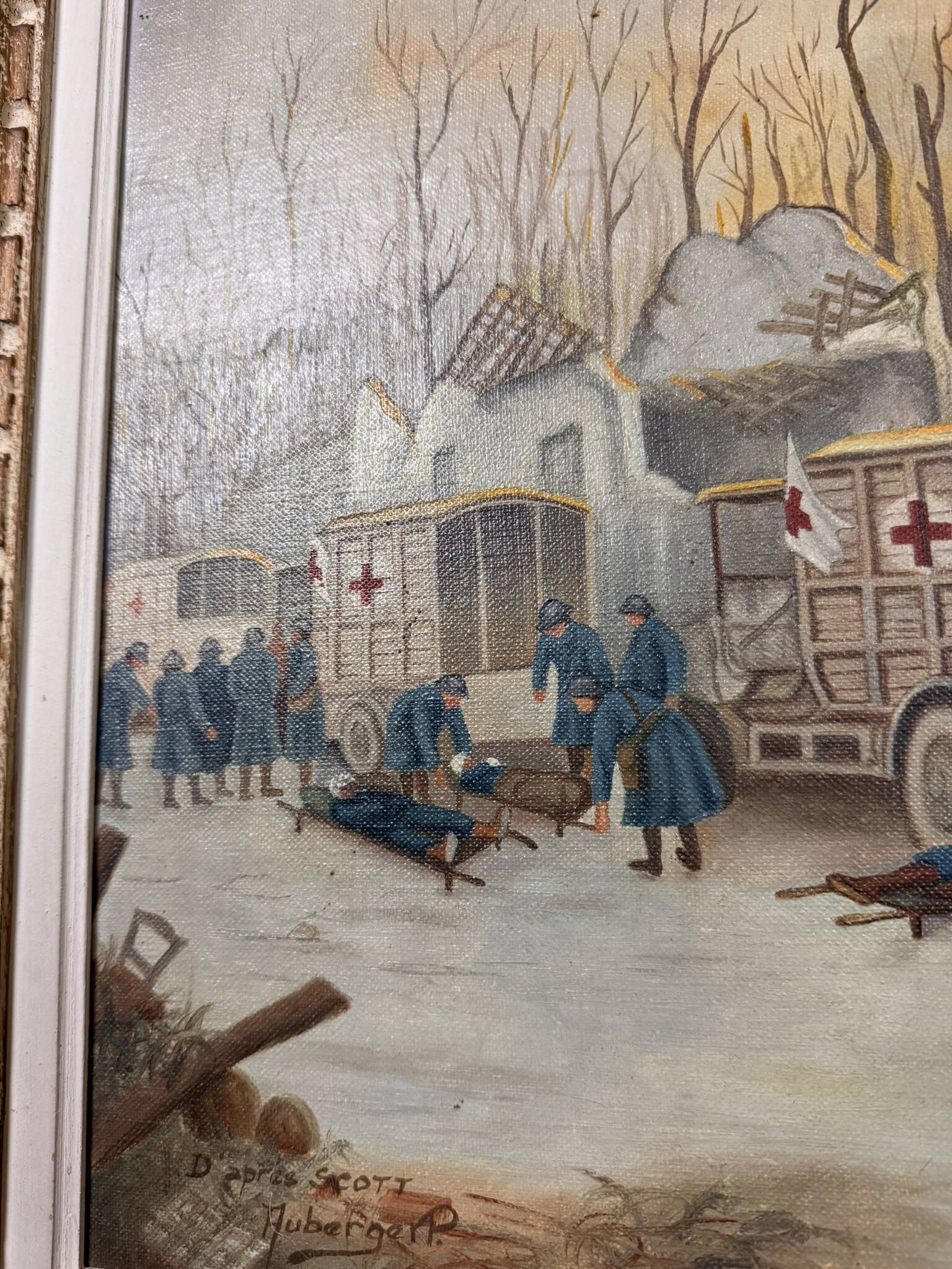 The Automobile During the War: According to Georges Bertin Scott / Removal of the wounded from a post