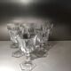 Lot de 6 verres à digestif en cristal taillé à pieds octogonales début XX siècle
