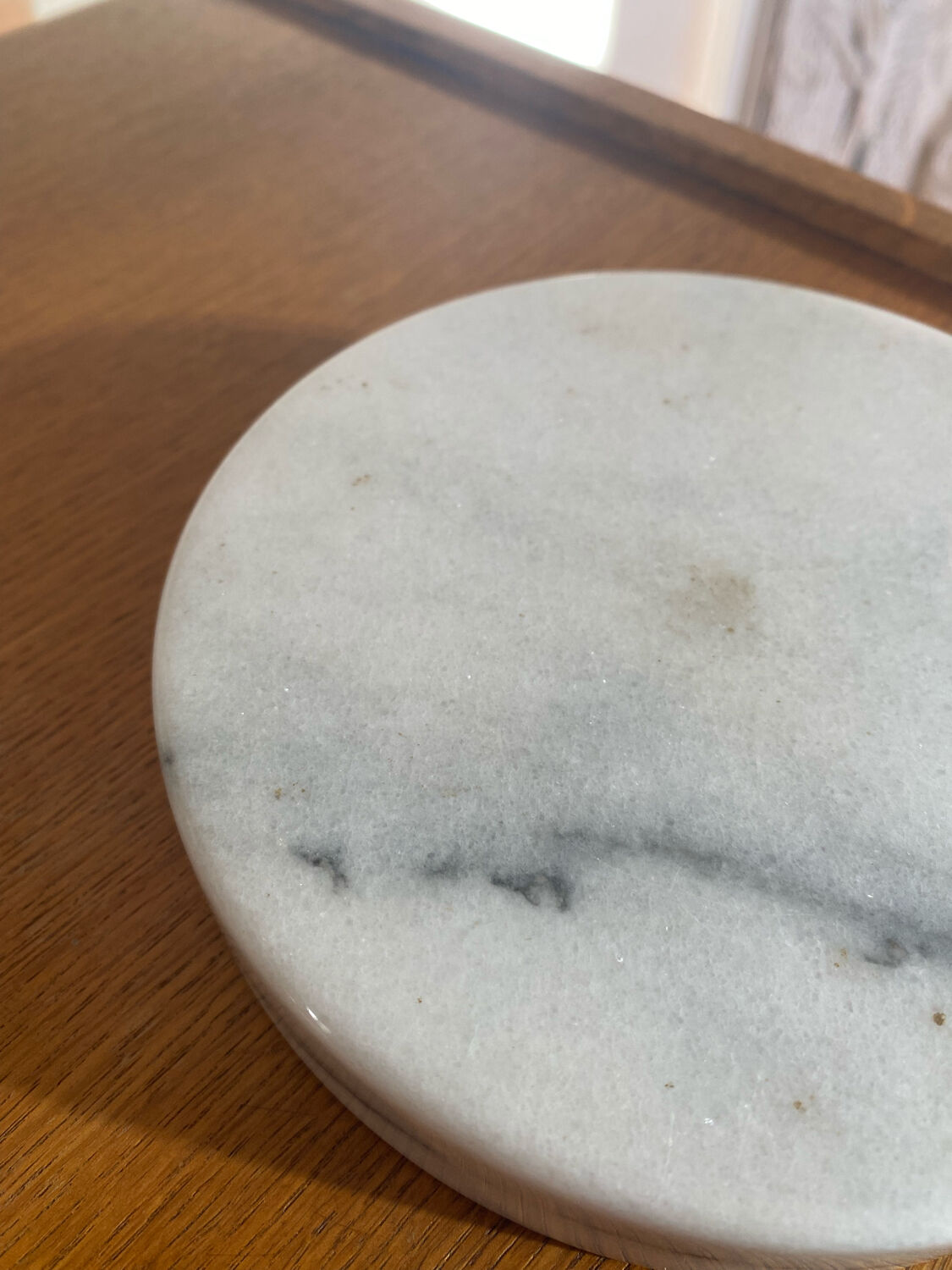 Vintage white marble ashtray