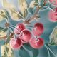 Saint-Amand Hamage plate – Stenciled cherry decoration 1945-1950