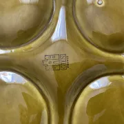Artichoke service in Gien slipware