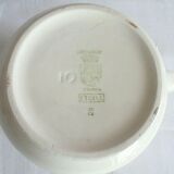 Ceramic water pot sarreguemines etoile patterns gray and yellow stripes service etoile