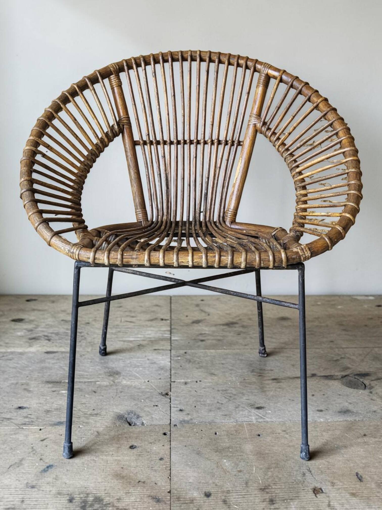 1960s rattan armchair