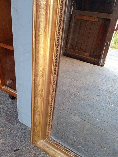 Mirror Louis Philippe XIXem gilding sheet 130/96cm